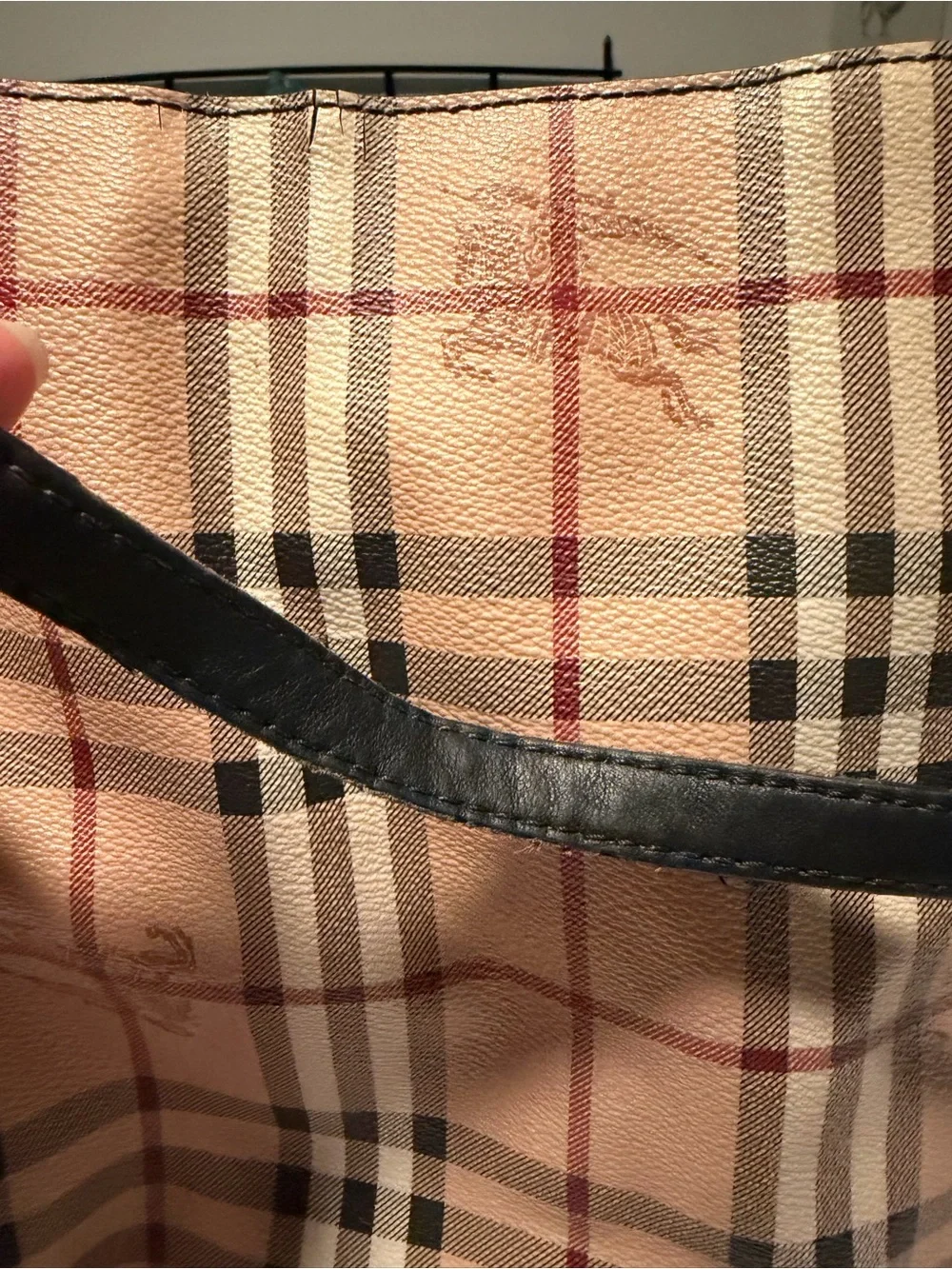 Burberry Haymarket Small Canterbury Tote Bag